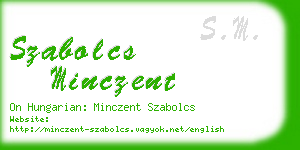 szabolcs minczent business card